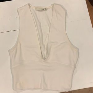 Plunging aritzia cropped top
